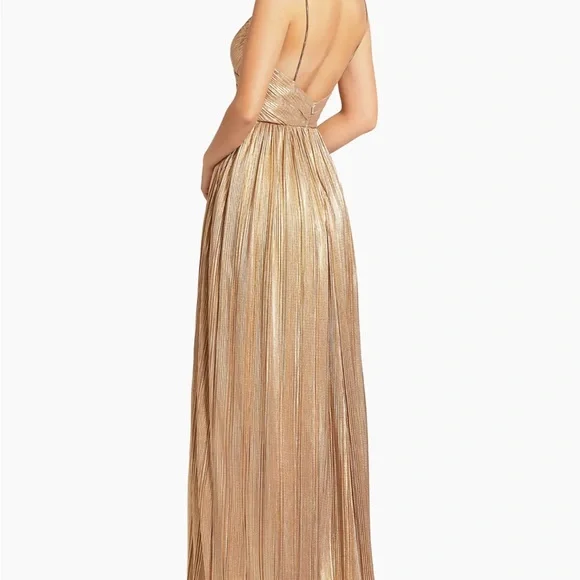 NWT Mac Duggal Metallic Ruched A-Line Gown Size 16 - Picture 6 of 16